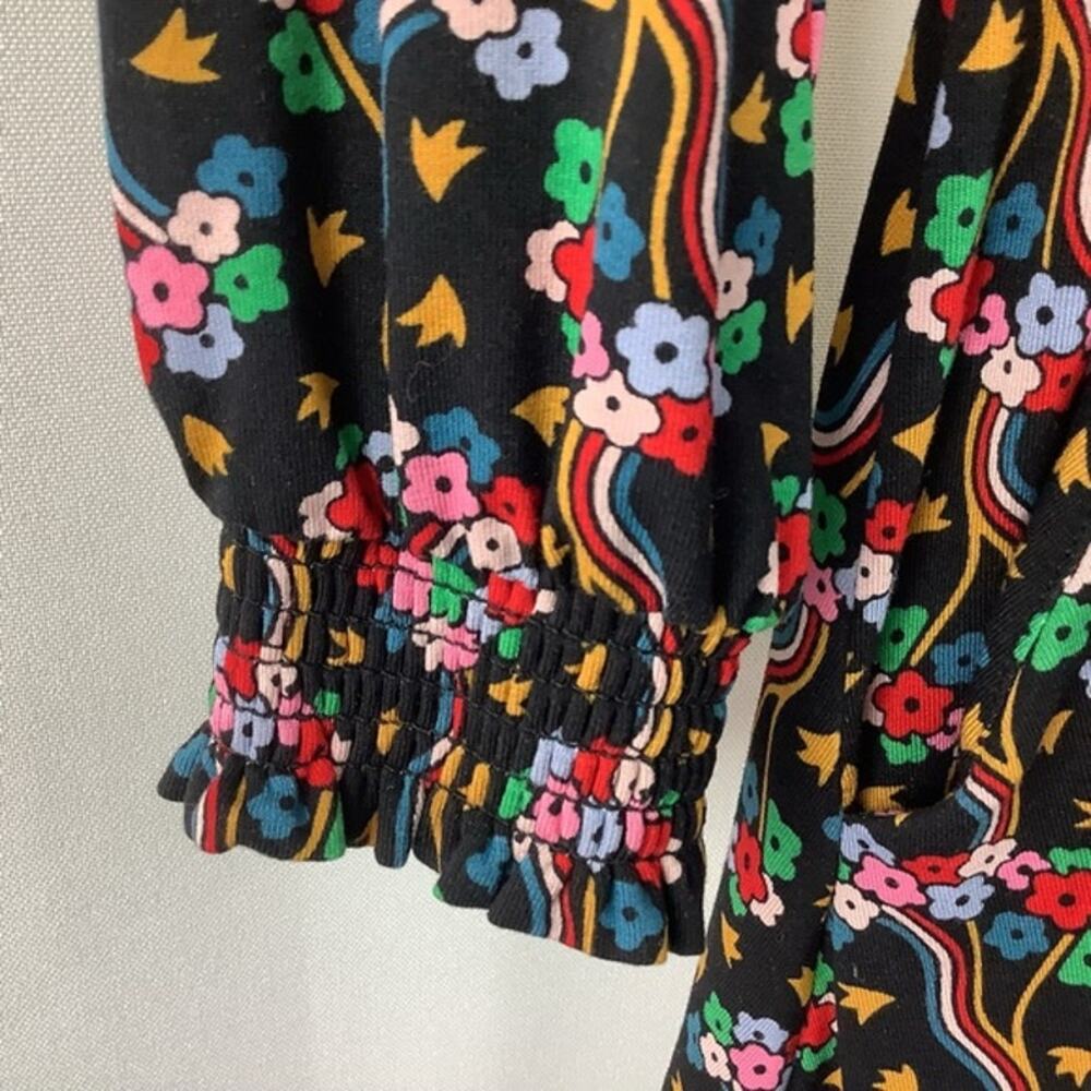 Boden Alice Long Sleeve Floral Jersey Midi Dress Womens 16 Long Preppy Boho - Picture 5 of 9